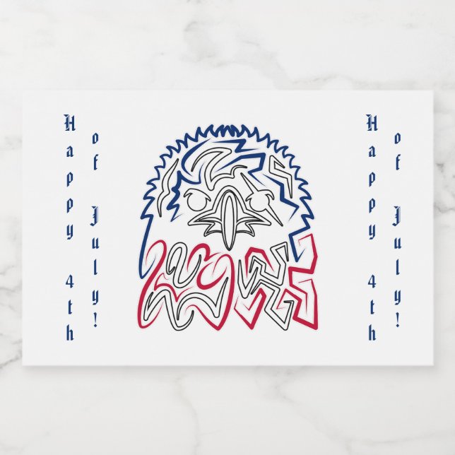 Independence Day American Eagle Liquor Bottle Label (Single Label)