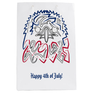 Independence Day American Eagle Medium Gift Bag