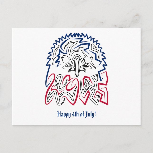 Independence Day American Eagle Postcard (Front)