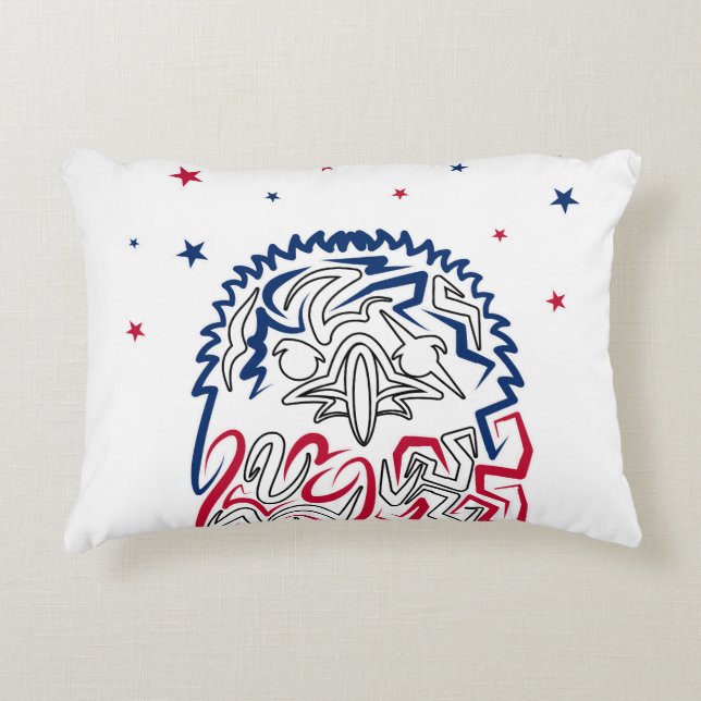 Independence Day American Eagle Stars Decorative Cushion (Front)