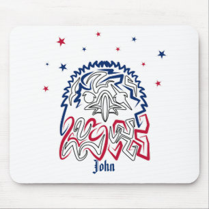 Independence Day American Eagle Stars Mouse Mat