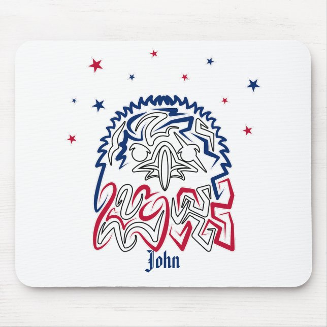 Independence Day American Eagle Stars Mouse Mat (Front)