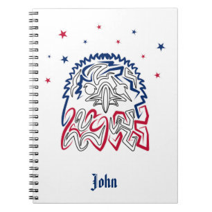 Independence Day American Eagle Stars Notebook