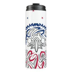 Independence Day American Eagle Stars Thermal Tumbler