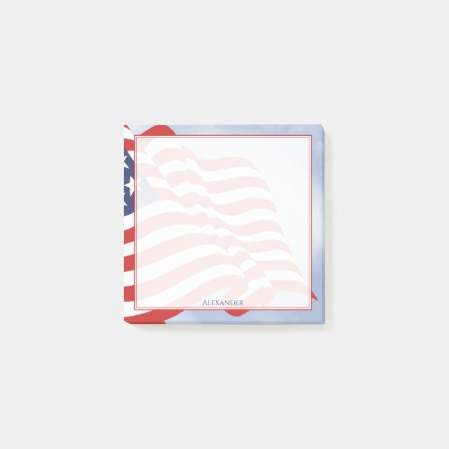 Independence Day American Flag Illustration Post-it Notes (Front)