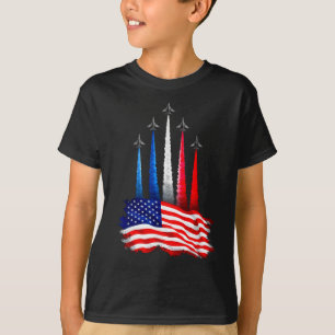 Independence Day American Flag Jet Planes 4th Of J T-Shirt
