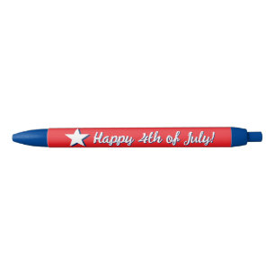 Independence Day American star logo custom writing Blue Ink Pen