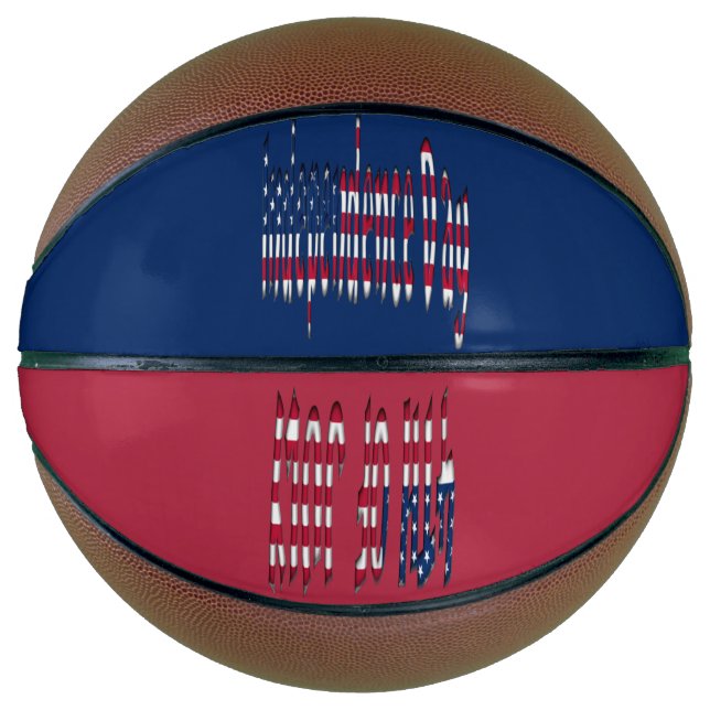Independence Day and 4th of July Typography USA Basketball (Front)