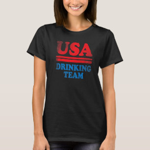 Independence Day Apparel Usa Drinking Team 4th Of  T-Shirt