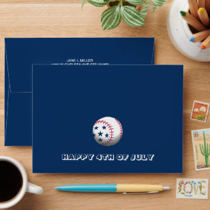 Independence Day Baseball Envelope