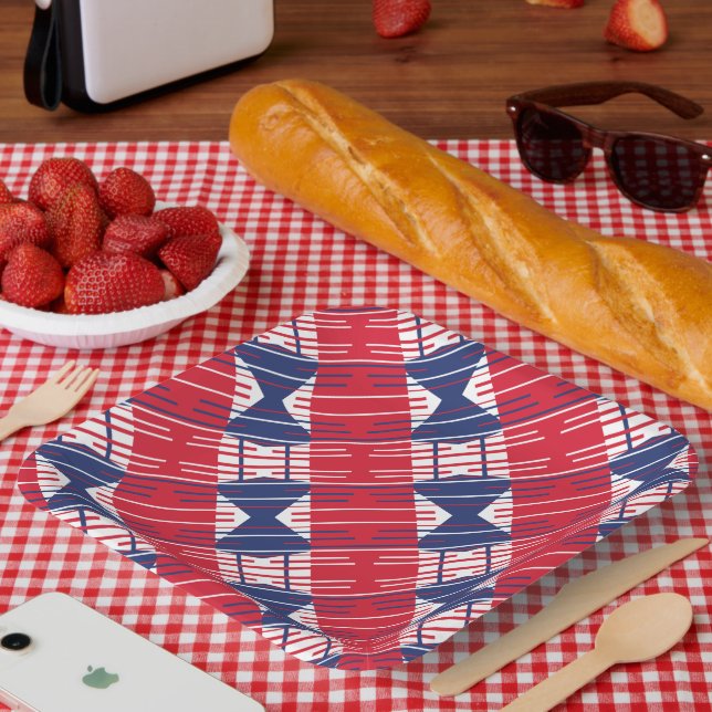 Independence Day BBQ Patriotic Colours Paper Plate (Picnic)