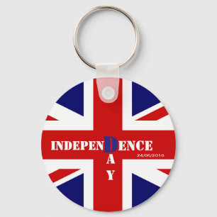 Independence Day Brexit Custom Date 26/06/2016 Key Ring