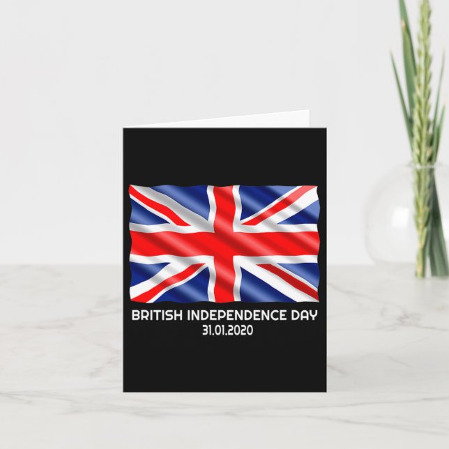 Independence Day Brexit Valentines Day Gift  Card (Front)