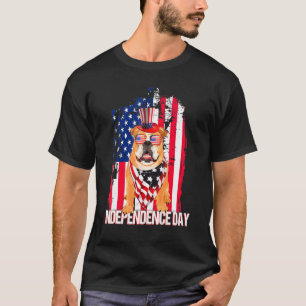 Independence Day Bulldog Flag 4th July T-Shirt