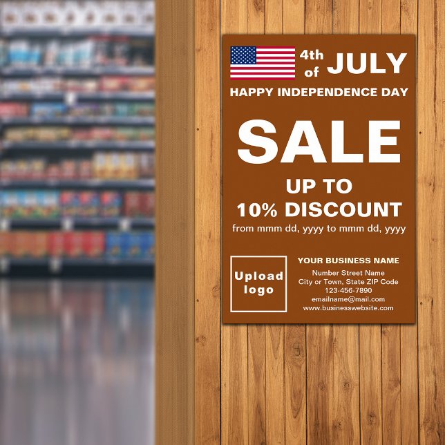 Independence Day Business Sale Brown Poster (Creator Uploaded)
