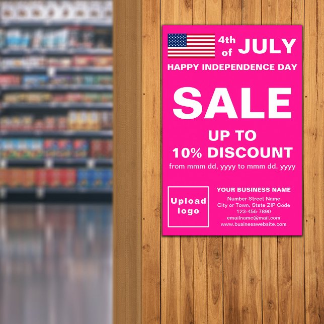 Independence Day Business Sale Pink Poster (Creator Uploaded)