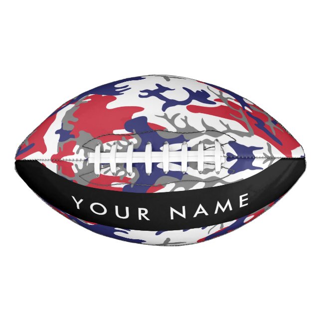 Independence day Camouflage Your name Personalise American Football (Front)