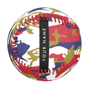 Independence day Camouflage Your name Personalise Baseball
