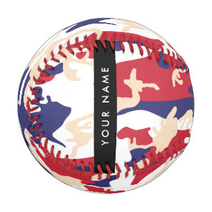 Independence day Camouflage Your name Personalise Baseball