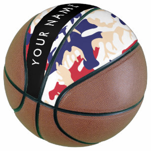 Independence day Camouflage Your name Personalise Basketball