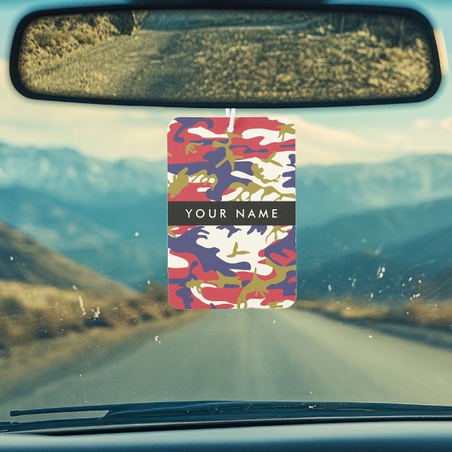 Independence day Camouflage Your name Personalise Car Air Freshener (Creator Uploaded)