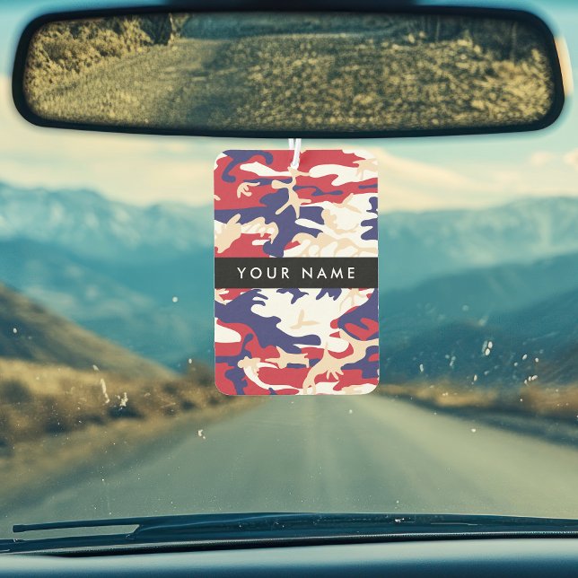 Independence day Camouflage Your name Personalise Car Air Freshener (Creator Uploaded)