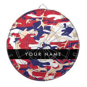 Independence day Camouflage Your name Personalise Dartboard