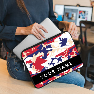 Independence day Camouflage Your name Personalise Laptop Sleeve