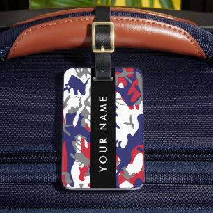 Independence day Camouflage Your name Personalise Luggage Tag