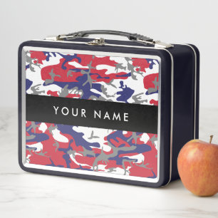 Independence day Camouflage Your name Personalise Metal Lunch Box