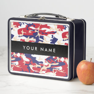 Independence day Camouflage Your name Personalise Metal Lunch Box