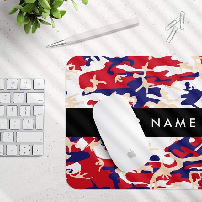 Independence day Camouflage Your name Personalise Mouse Mat (Creator Uploaded)