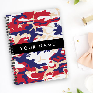 Independence day Camouflage Your name Personalise Notebook