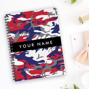 Independence day Camouflage Your name Personalise Notebook
