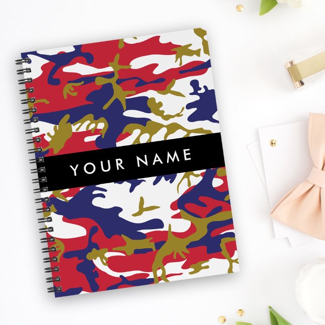 Independence day Camouflage Your name Personalise Notebook (Creator Uploaded)
