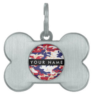 Independence day Camouflage Your name Personalise Pet ID Tag