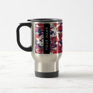 Independence day Camouflage Your name Personalise Travel Mug