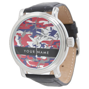 Independence day Camouflage Your name Personalise Watch