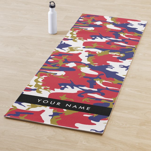 Independence day Camouflage Your name Personalise Yoga Mat (In Situ)