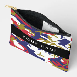 Independence day Camouflage Your name Personalize Accessory Pouch