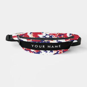 Independence day Camouflage Your name Personalize Bum Bags