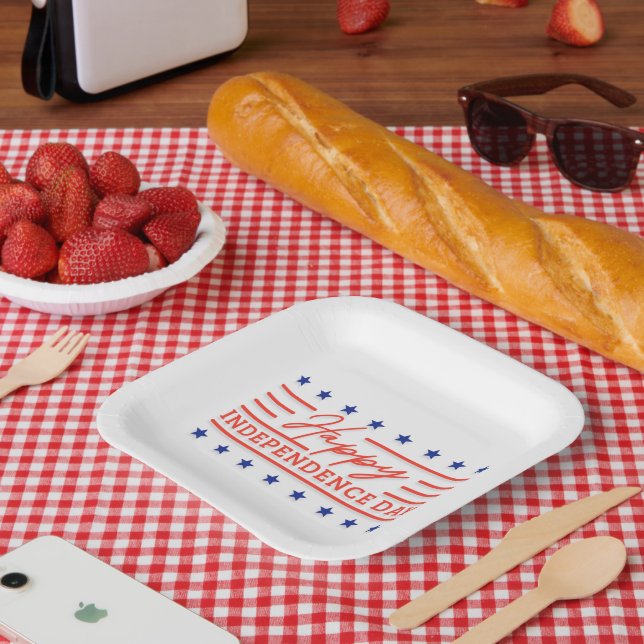 Independence Day Celebration Paper Plates (Picnic)