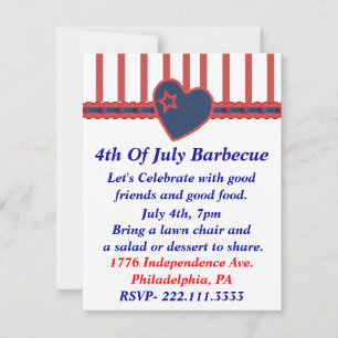 Independence Day Custom Party Invitation