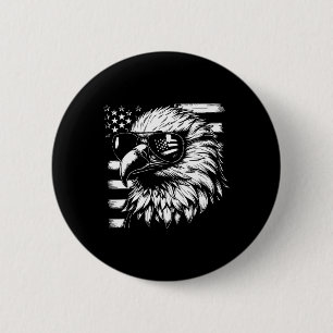 Independence Day Desing For 4th Of July Patriotic 6 Cm Round Badge