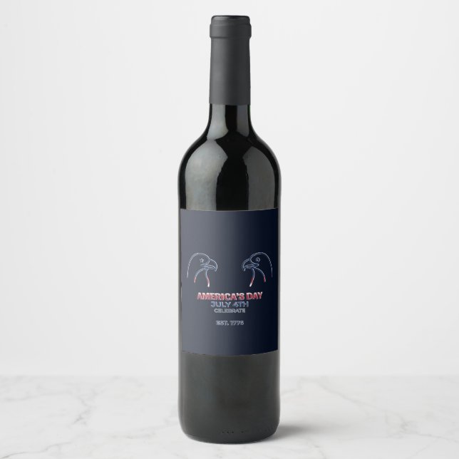 Independence Day / Día de la Independencia 2026 Wine Label (Front)
