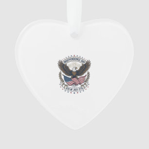 Independence Day Eagle Flag Vintage Shirt Design_1 Ornament