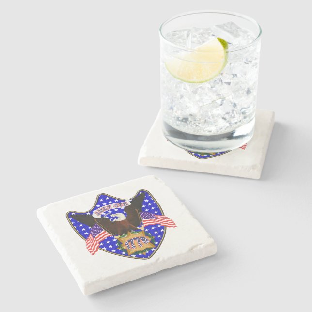 Independence Day Eagle Stone Coaster (Side)