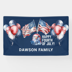 Independence Day Family Name personalised Banner