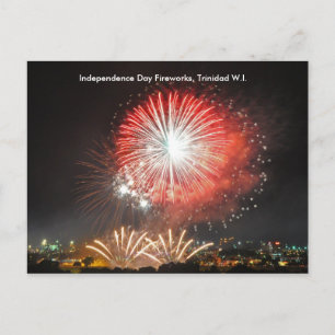 Independence Day Fireworks, Trinidad Postcard