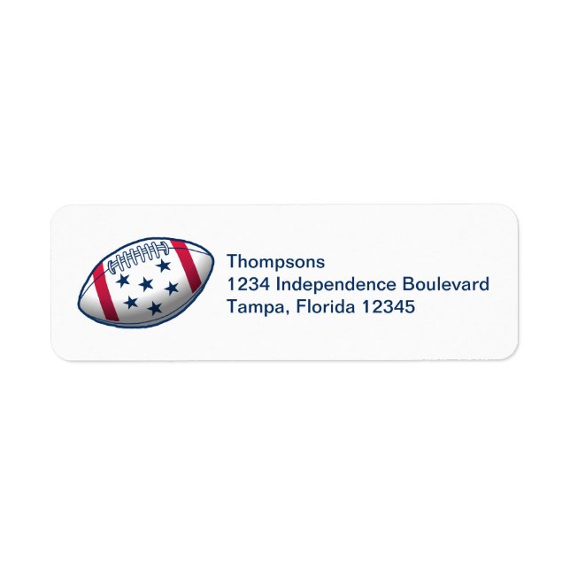 Independence Day Football Return Address (Front)